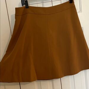 Loft brown a-line skirt